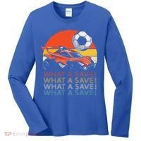 What A Save Retro Rocket Soccer Car Women's Long Sleeve Shirt thumb 0
