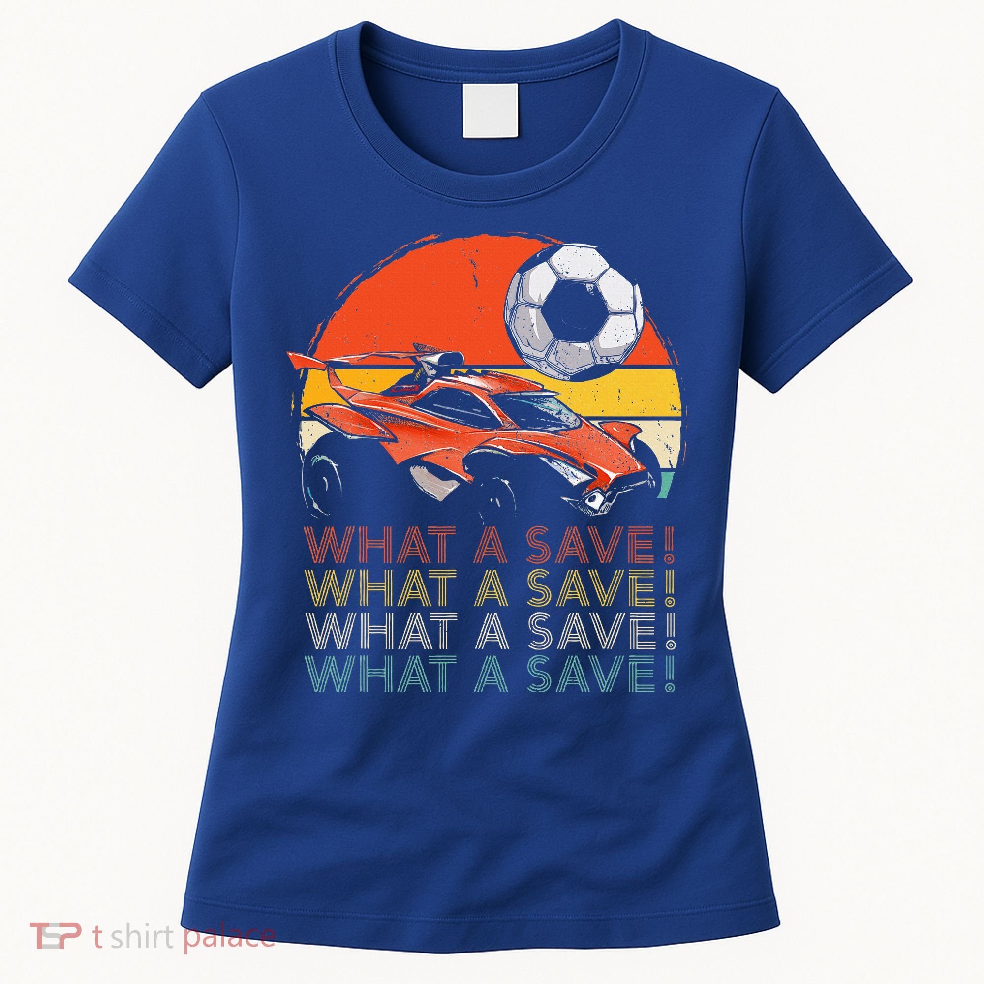 What A Save Retro Rocket Soccer Car Women's T-Shirt