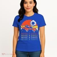 What A Save Retro Rocket Soccer Car Women's T-Shirt thumb 4