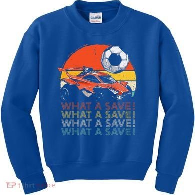 What A Save Retro Rocket Soccer Car Kids Sweatshirt