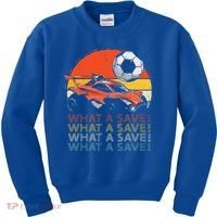 What A Save Retro Rocket Soccer Car Kids Sweatshirt thumb 0