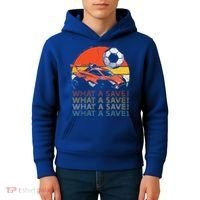 What A Save Retro Rocket Soccer Car Kids Hoodie thumb 4