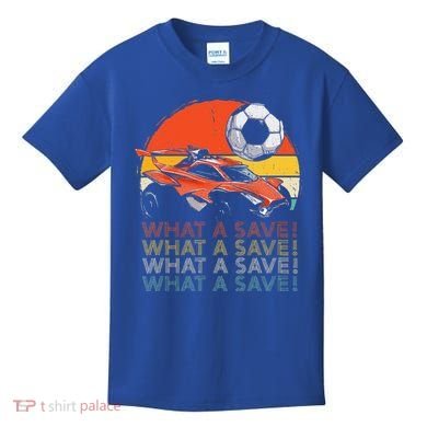 What A Save Retro Rocket Soccer Car Kids T-Shirt