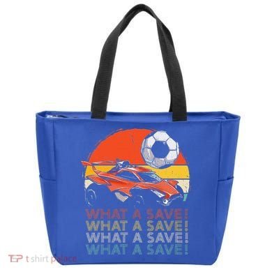 What A Save Retro Rocket Soccer Car Tote Bag