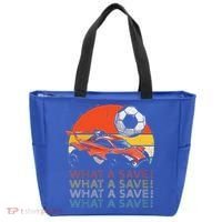 What A Save Retro Rocket Soccer Car Tote Bag thumb 0