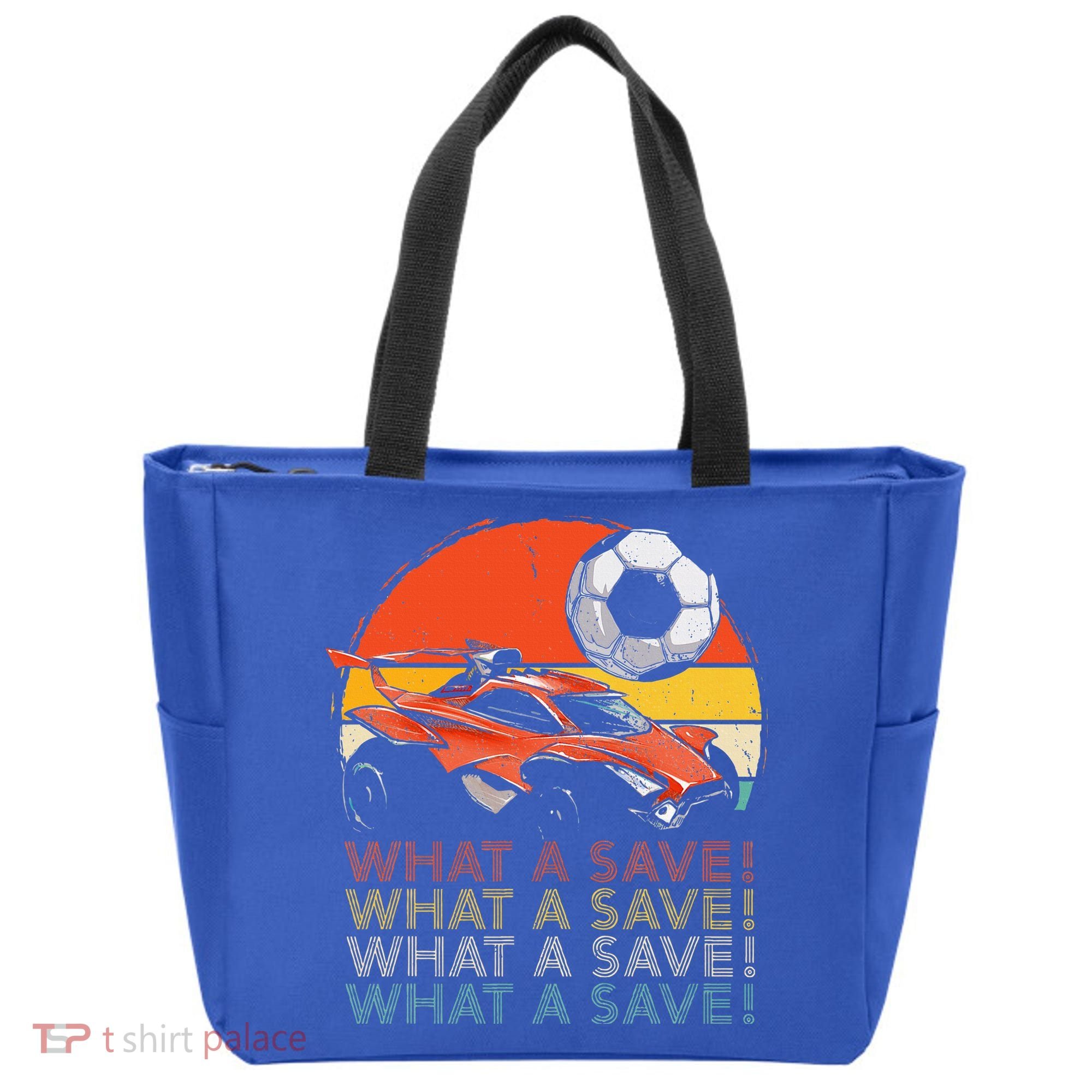 What A Save Retro Rocket Soccer Car Tote Bag