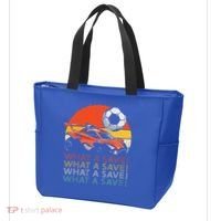 What A Save Retro Rocket Soccer Car Tote Bag thumb 3