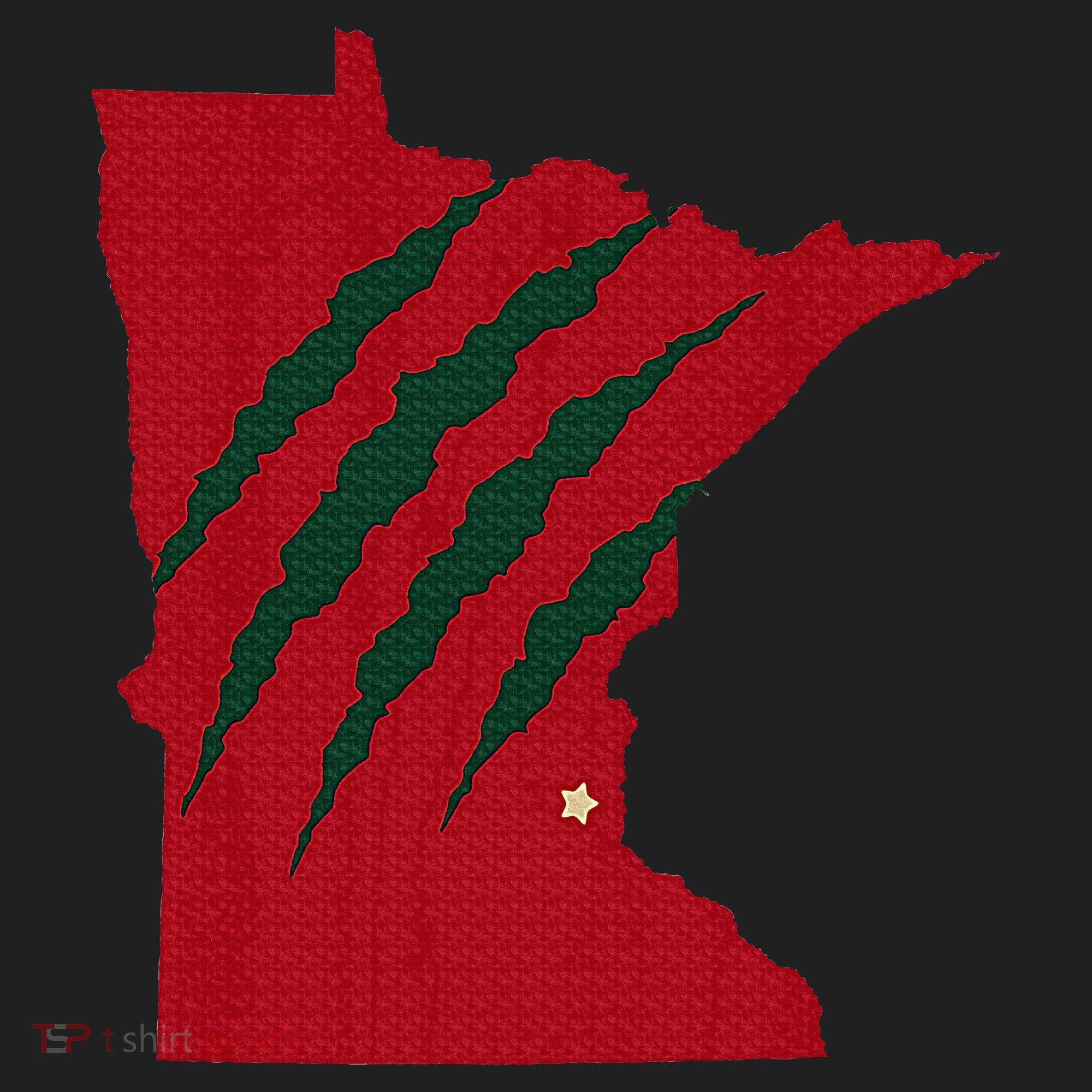 Wild Animal Scratches Through Minnesota Women's Sweatshirt
