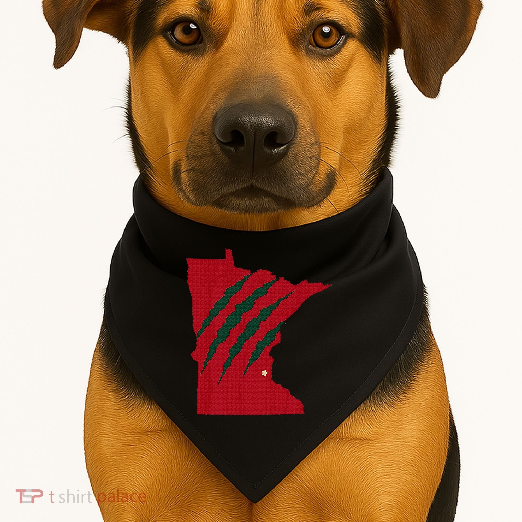Wild Animal Scratches Through Minnesota USA-Made Doggie Bandana