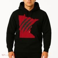 Wild Animal Scratches Through Minnesota Hoodie thumb 2