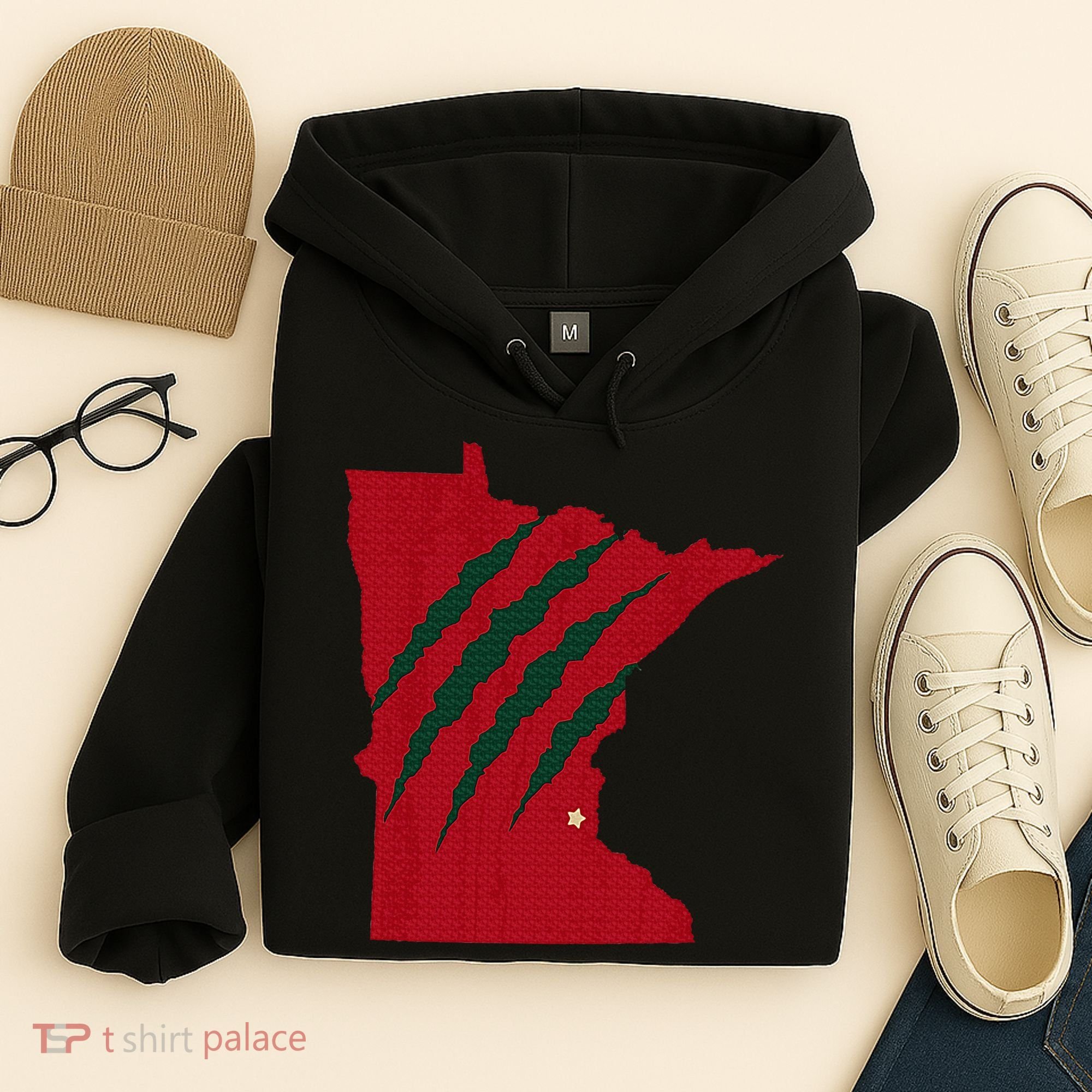 Wild Animal Scratches Through Minnesota Hoodie