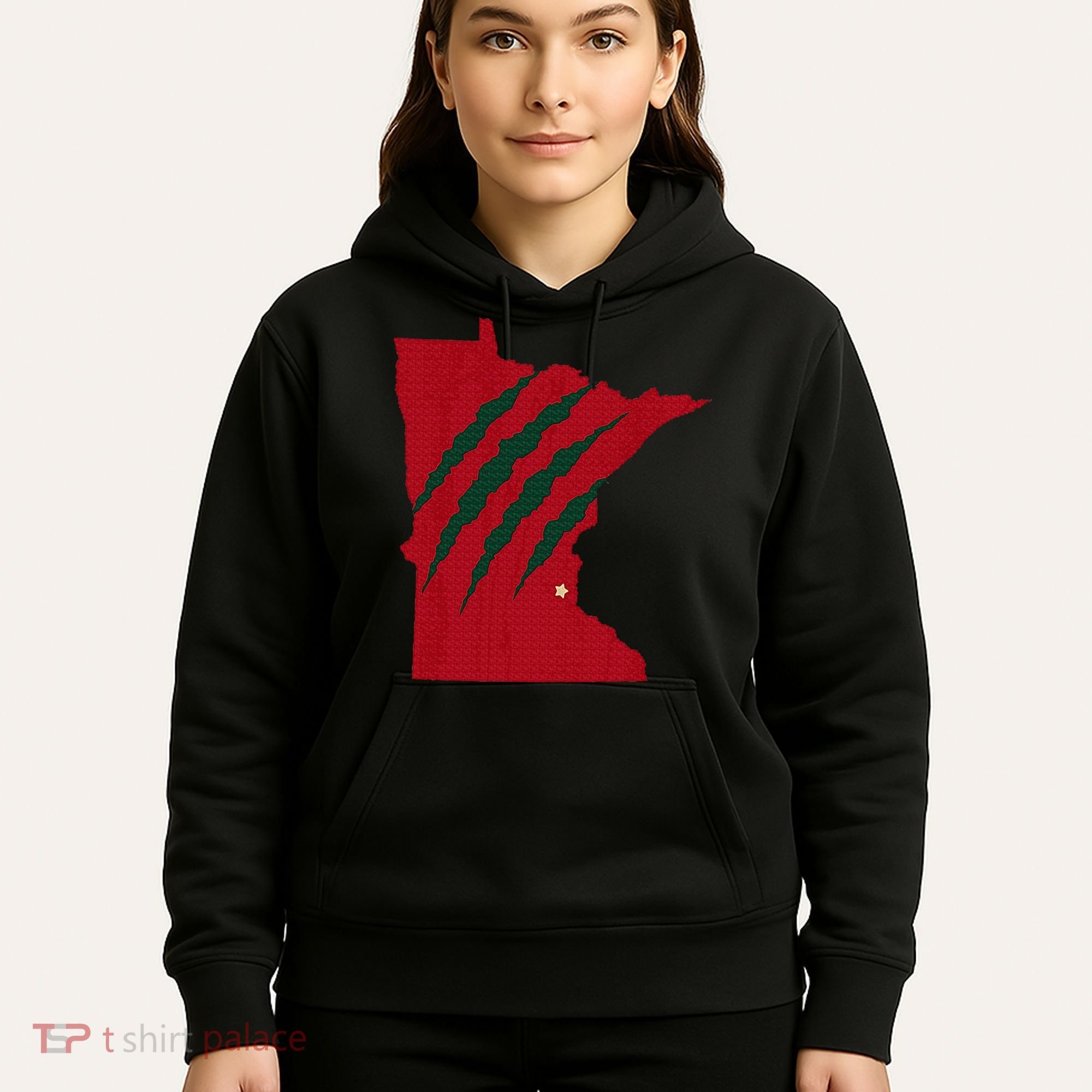 Wild Animal Scratches Through Minnesota Hoodie