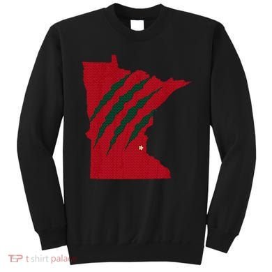 Wild Animal Scratches Through Minnesota Sweatshirt