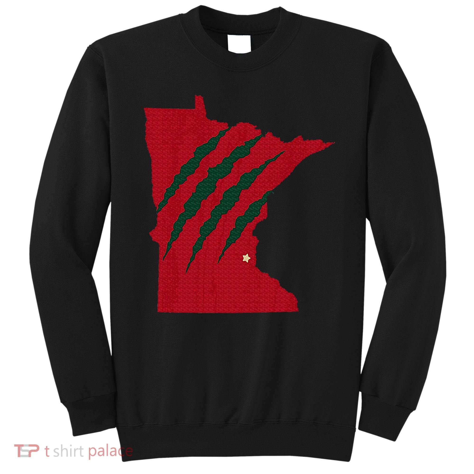 Wild Animal Scratches Through Minnesota Sweatshirt