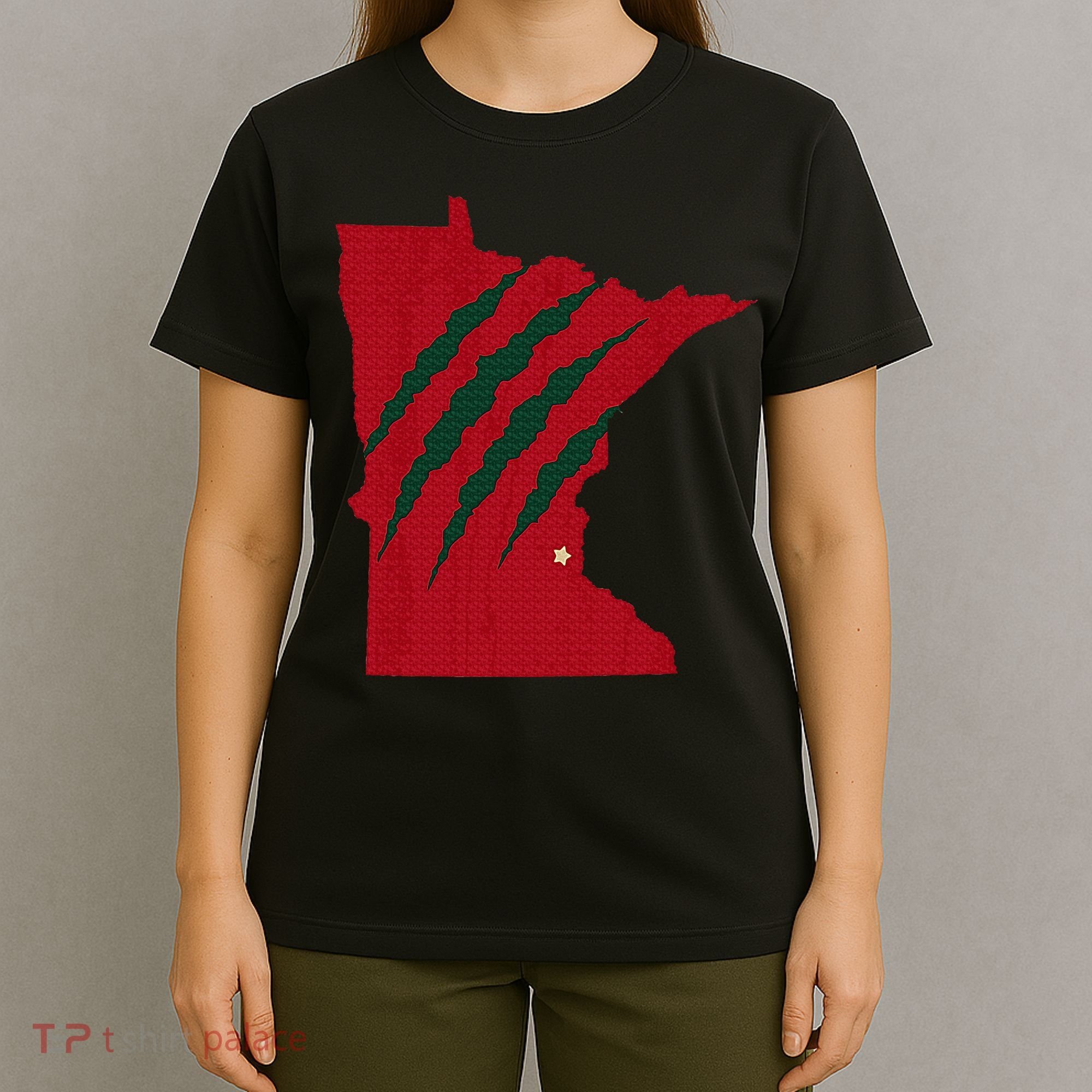 Wild Animal Scratches Through Minnesota T-Shirt