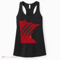 Wild Animal Scratches Through Minnesota Women's Tank Top thumb 0