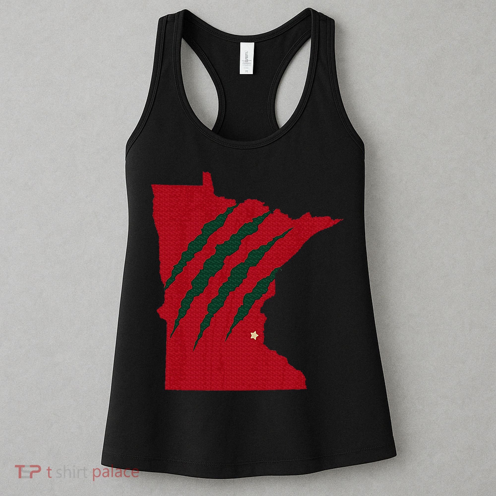 Wild Animal Scratches Through Minnesota Women's Tank Top