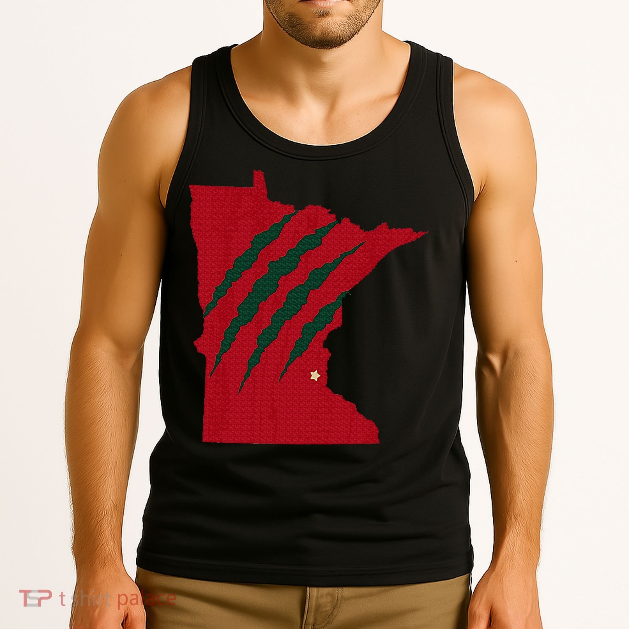 Wild Animal Scratches Through Minnesota Tank Top