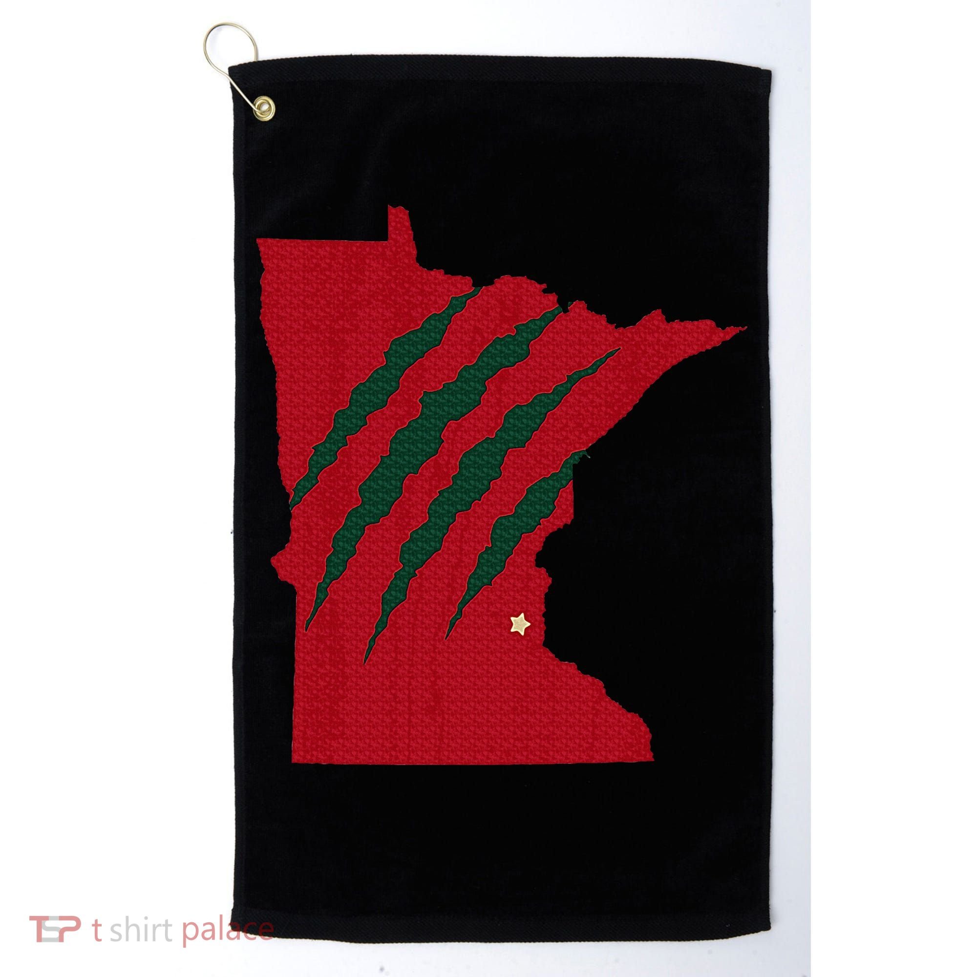 Wild Animal Scratches Through Minnesota Golf Towel