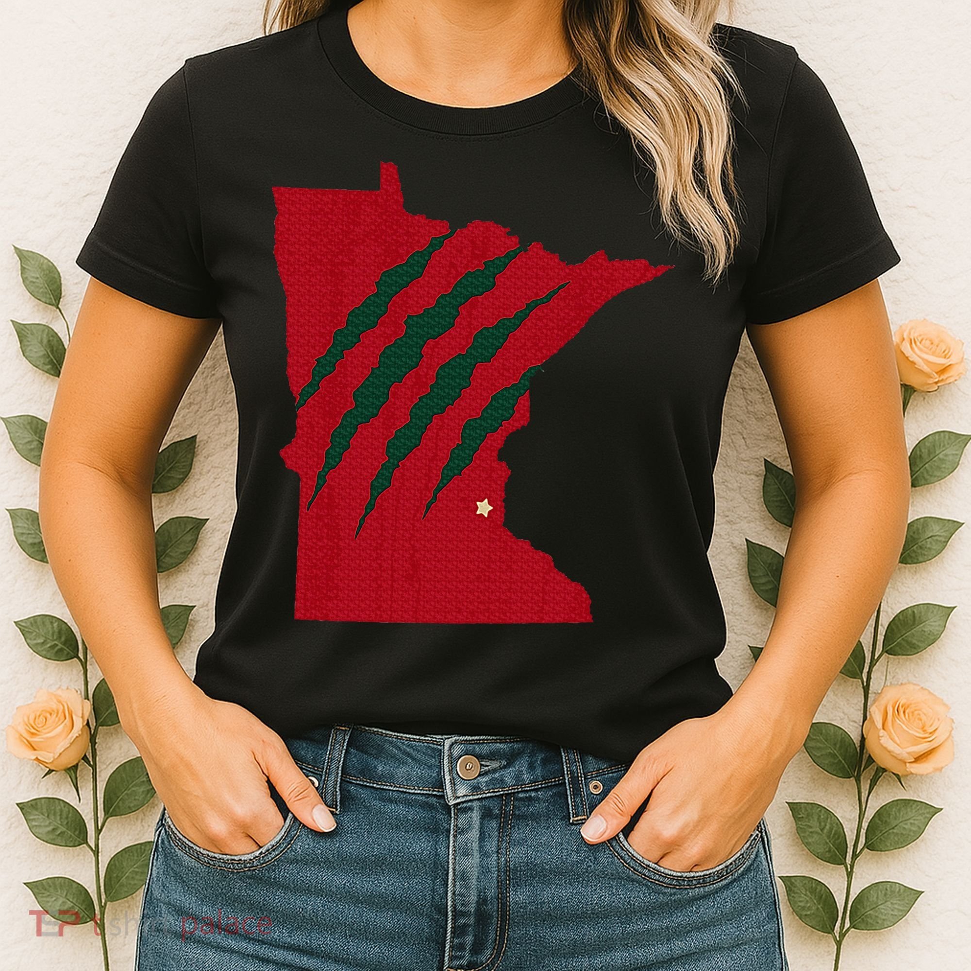 Wild Animal Scratches Through Minnesota Women's T-Shirt