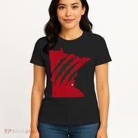 Wild Animal Scratches Through Minnesota Women's T-Shirt thumb 4