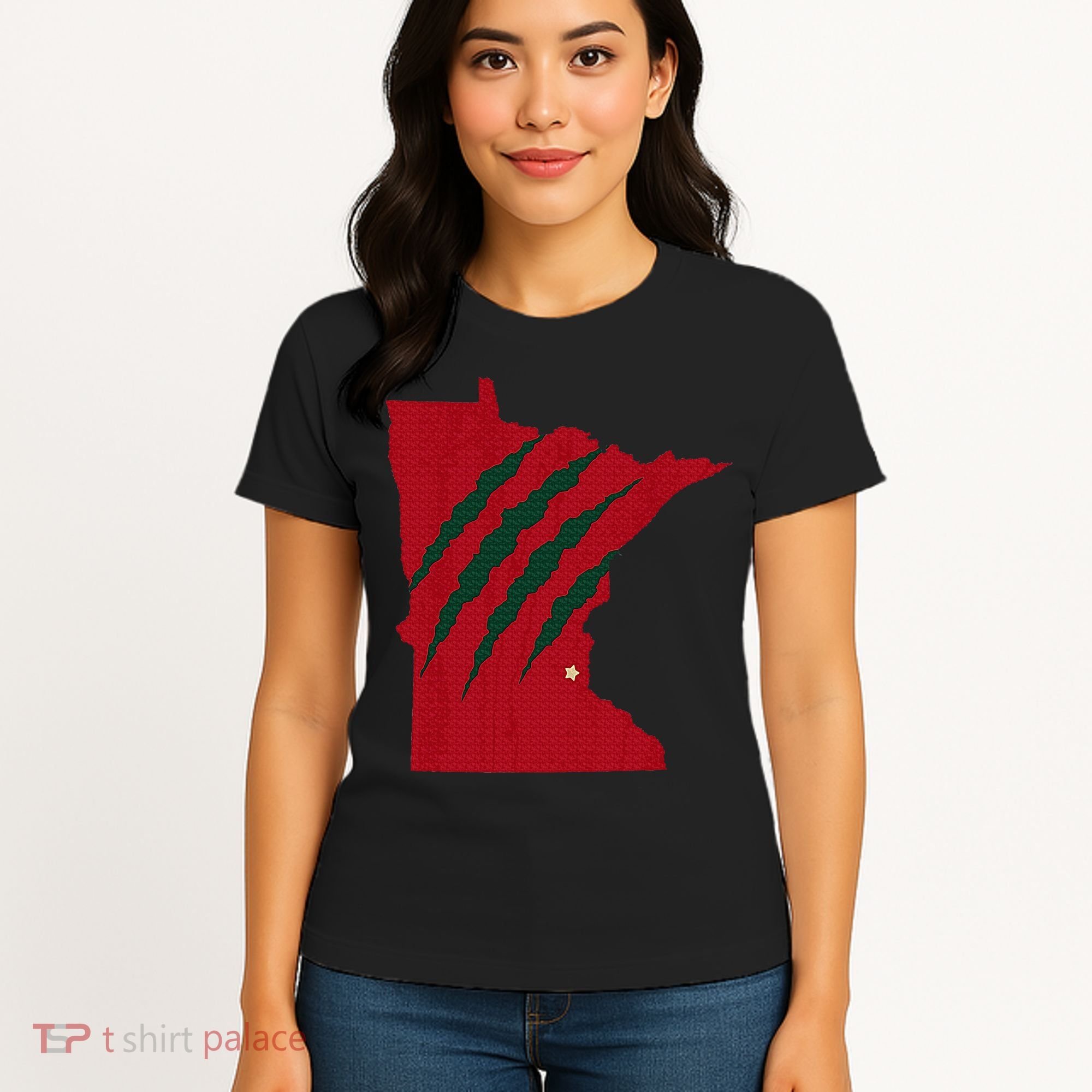 Wild Animal Scratches Through Minnesota Women's T-Shirt
