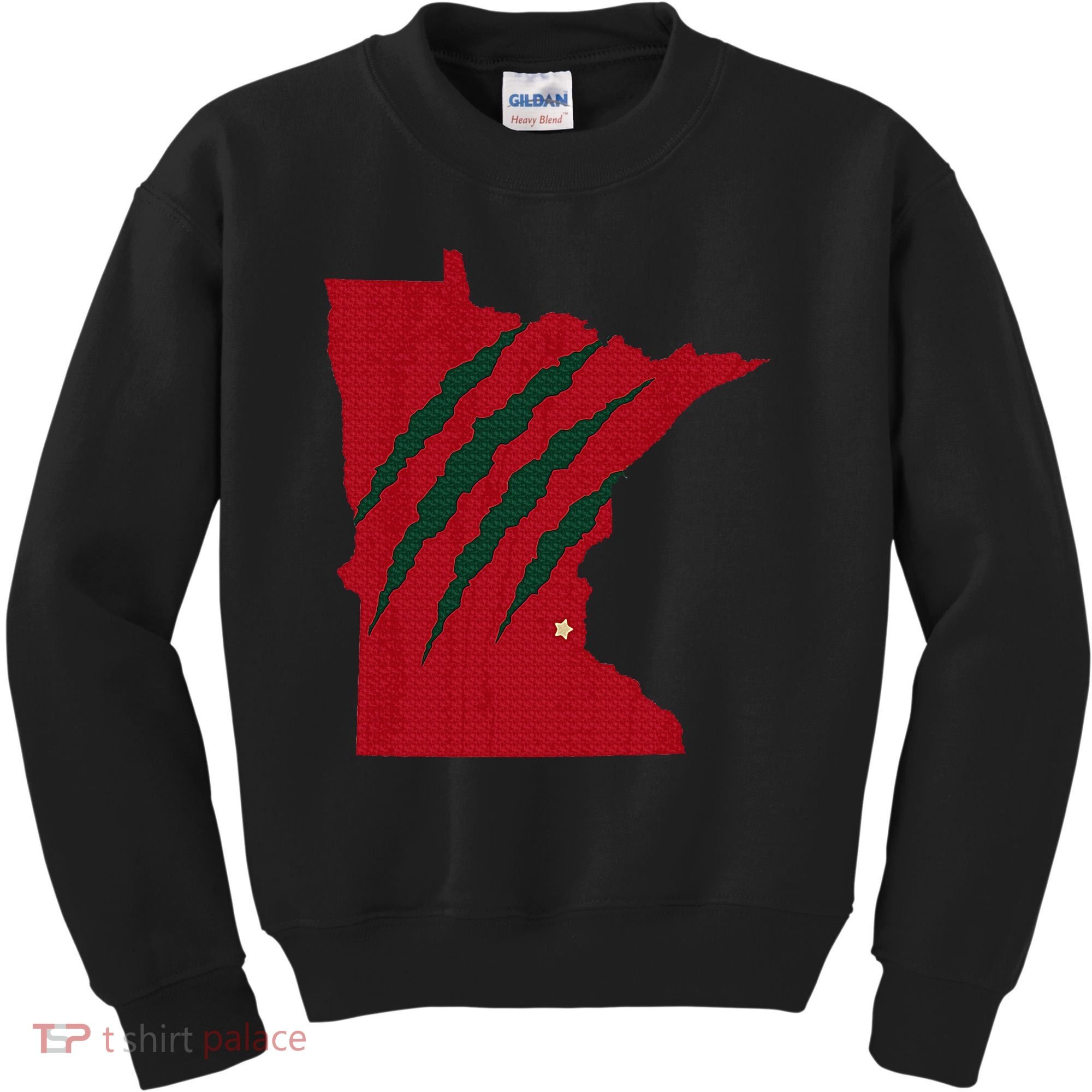 Wild Animal Scratches Through Minnesota Kids Sweatshirt