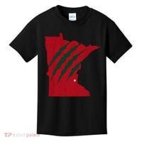 Wild Animal Scratches Through Minnesota Kids T-Shirt thumb 0