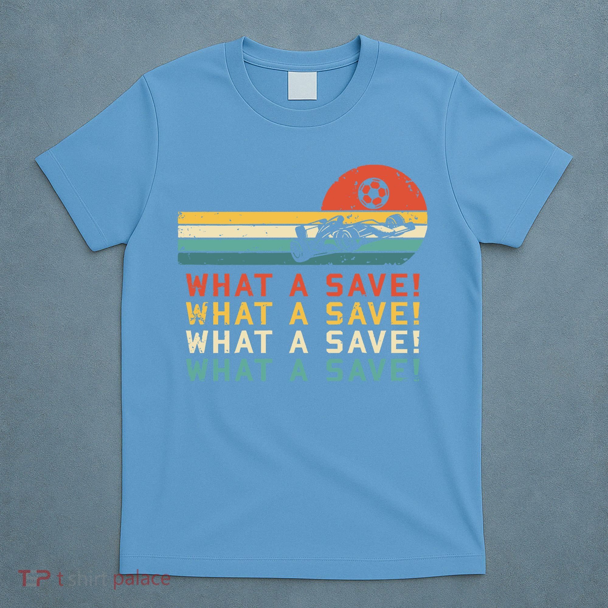 What A Save Vintage Retro Rocket Soccer Car League T-Shirt