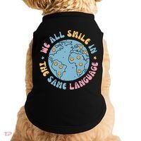 We All Smile In The Same Language Funny Esl Teacher Doggie Tank thumb 0