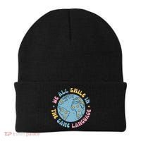 We All Smile In The Same Language Funny Esl Teacher Beanie thumb 0