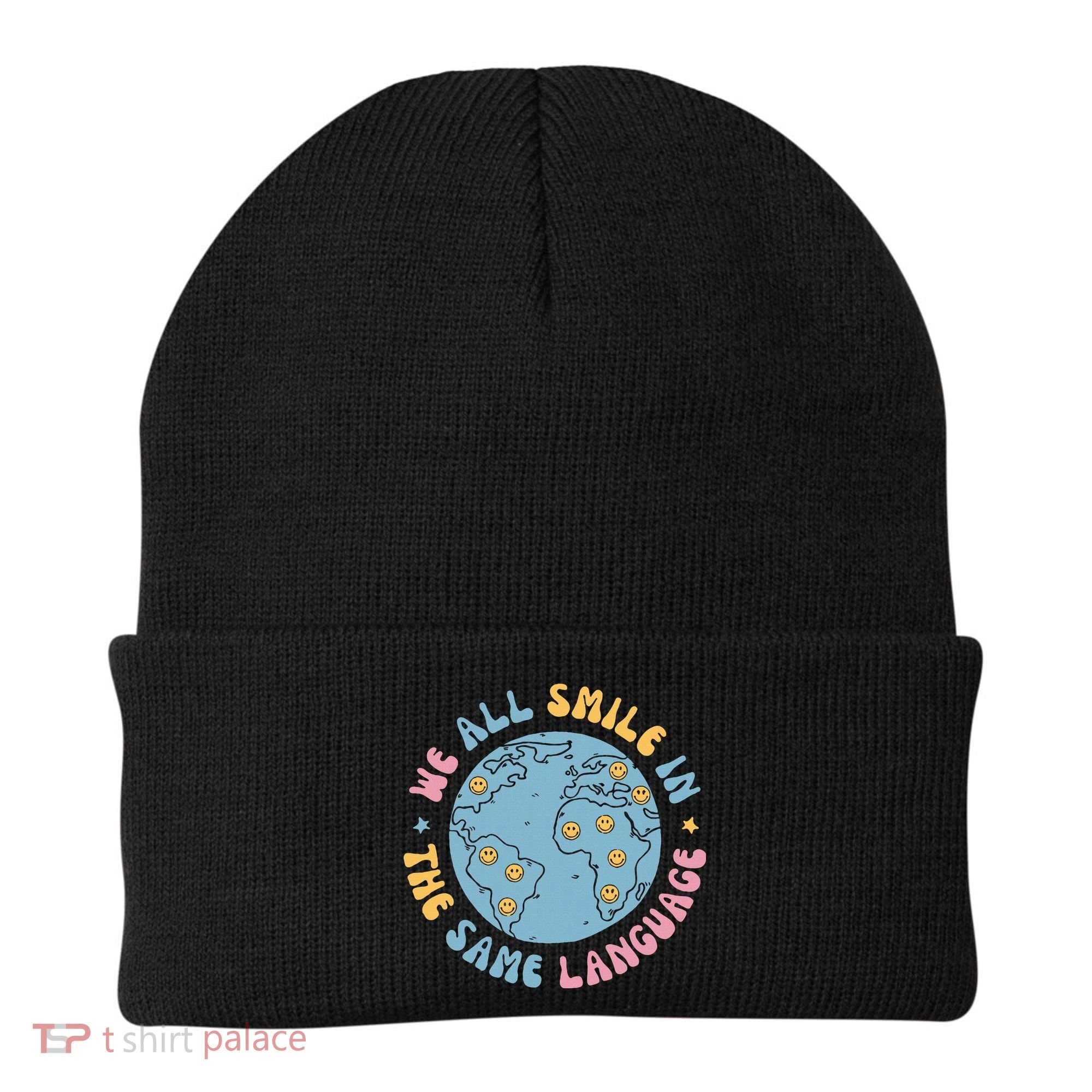 We All Smile In The Same Language Funny Esl Teacher Beanie