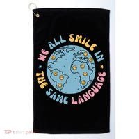 We All Smile In The Same Language Funny Esl Teacher Golf Towel thumb 0