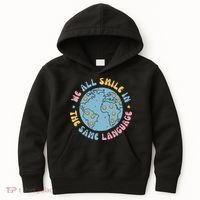 We All Smile In The Same Language Funny Esl Teacher Kids Hoodie thumb 0