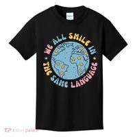 We All Smile In The Same Language Funny Esl Teacher Kids T-Shirt thumb 0