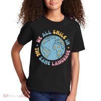 We All Smile In The Same Language Funny Esl Teacher Kids T-Shirt thumb 2