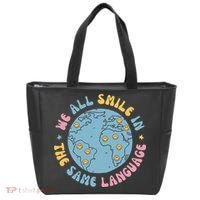 We All Smile In The Same Language Funny Esl Teacher Tote Bag thumb 0
