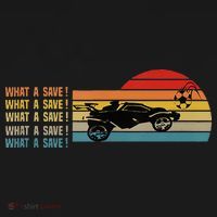 What A Save Vintage Retro Rocket Soccer Car League T-Shirt thumb 7