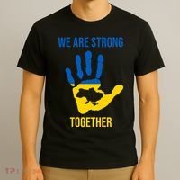 We Are Strong Together Ukraine Hand Print T-Shirt thumb 3