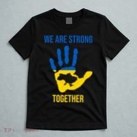 We Are Strong Together Ukraine Hand Print T-Shirt thumb 5