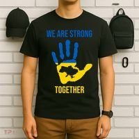 We Are Strong Together Ukraine Hand Print T-Shirt thumb 6