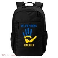 We Are Strong Together Ukraine Hand Print Backpack thumb 0