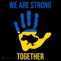 We Are Strong Together Ukraine Hand Print Coffee Mug thumb 5