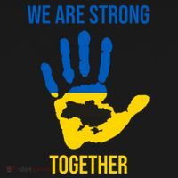 We Are Strong Together Ukraine Hand Print Coaster thumb 2