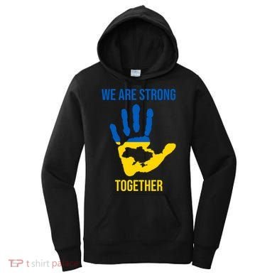 We Are Strong Together Ukraine Hand Print Women's Hoodie