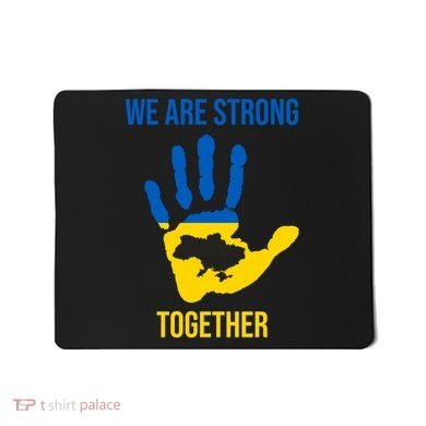 We Are Strong Together Ukraine Hand Print Mousepad