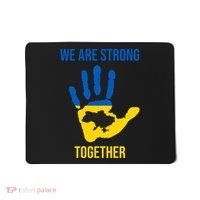 We Are Strong Together Ukraine Hand Print Mousepad thumb 0