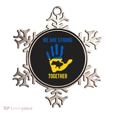 We Are Strong Together Ukraine Hand Print Ornament
