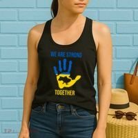 We Are Strong Together Ukraine Hand Print Women's Tank Top thumb 2