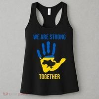 We Are Strong Together Ukraine Hand Print Women's Tank Top thumb 3